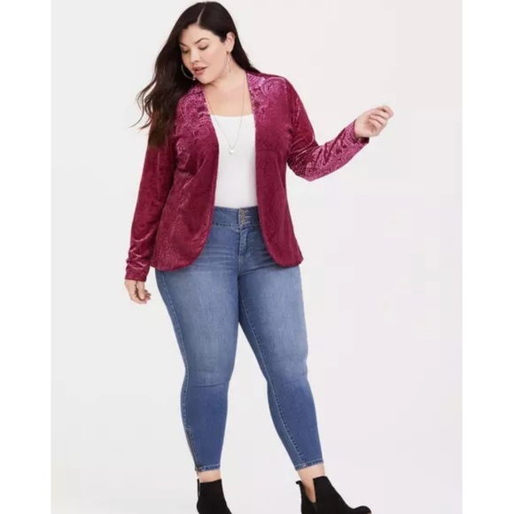 Torrid Size 3 Burn Out Velvet Blazer - Picture 8 of 8